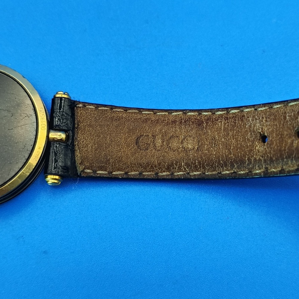 Vintage 1993 Gucci 3000M Swiss Made Women's Luxury Quartz Watch Lizard Skin Band - Picture 9 of 9